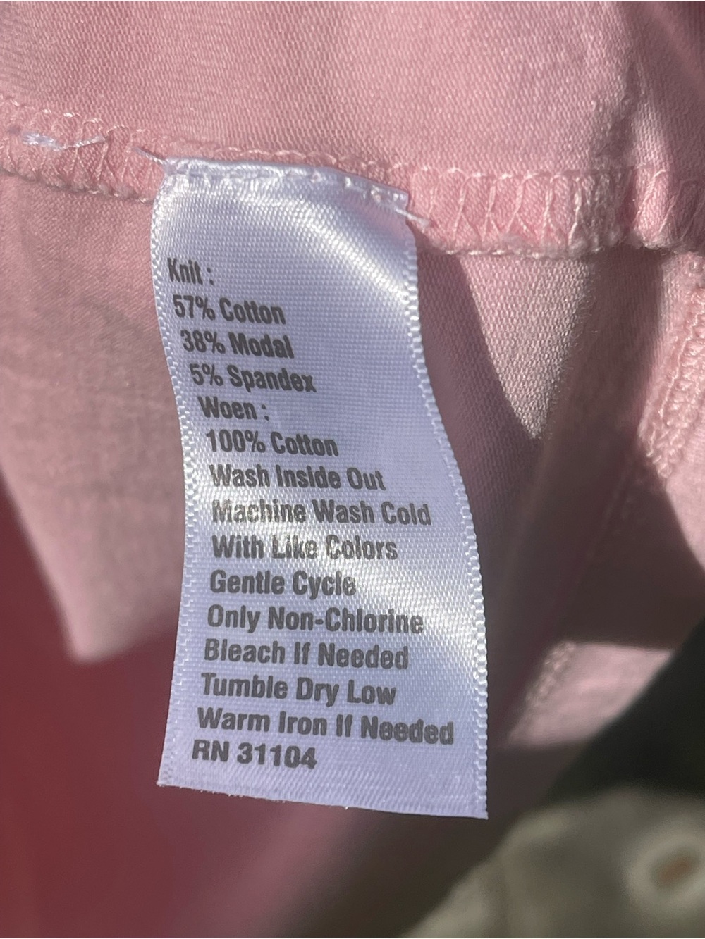 crown & ivy Light Pink Eyelet Cotton Blead Ruffled Neck Blouse Sz XL - Picture 5 of 8
